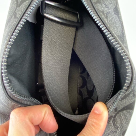 Coach CJ674 Axel Signature Canvas Crossbody +  CW170 Passport Card Case - Picture 6 of 9